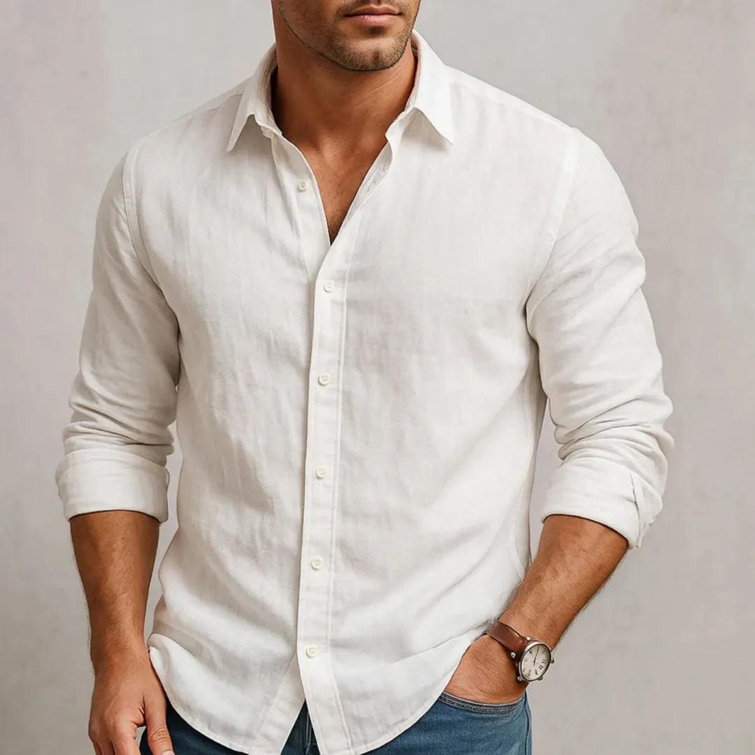 Chemise en Lin Élégante pour Homme