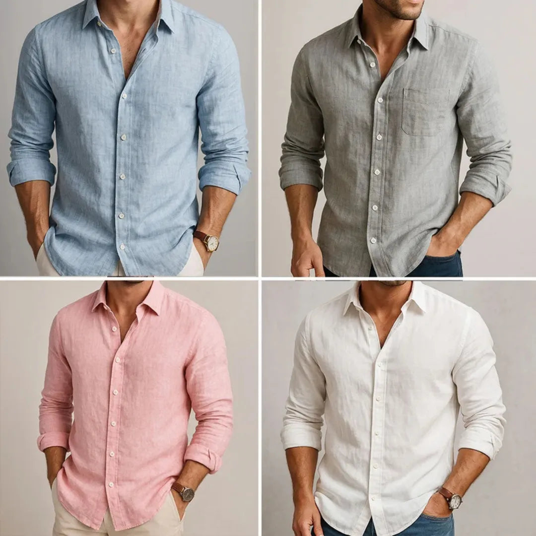 Chemise en Lin Élégante pour Homme